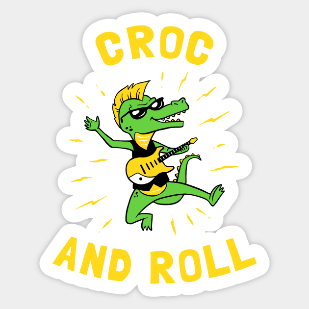 Croc And Roll Sticker by dumbshirts
